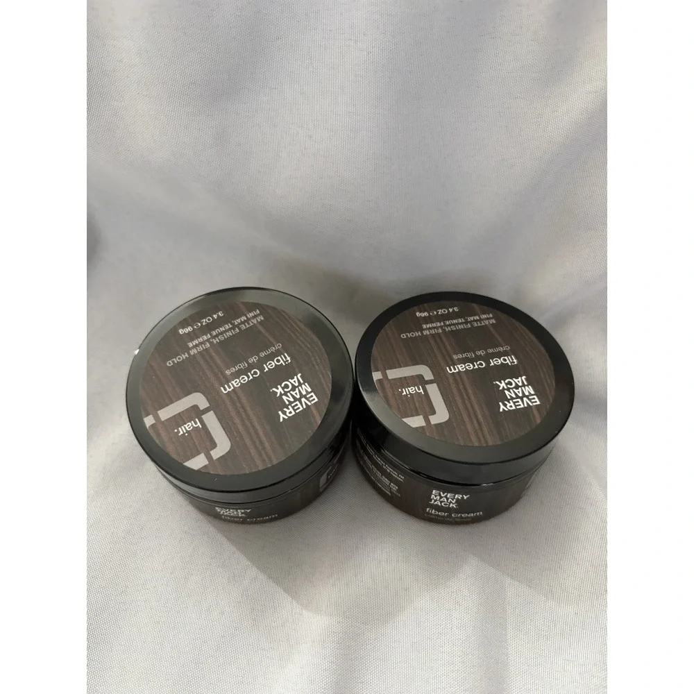 NEW Every Man Jack Hair Fiber Cream Matte Finish Firm Hold 3.4 oz 2 Pack Men's